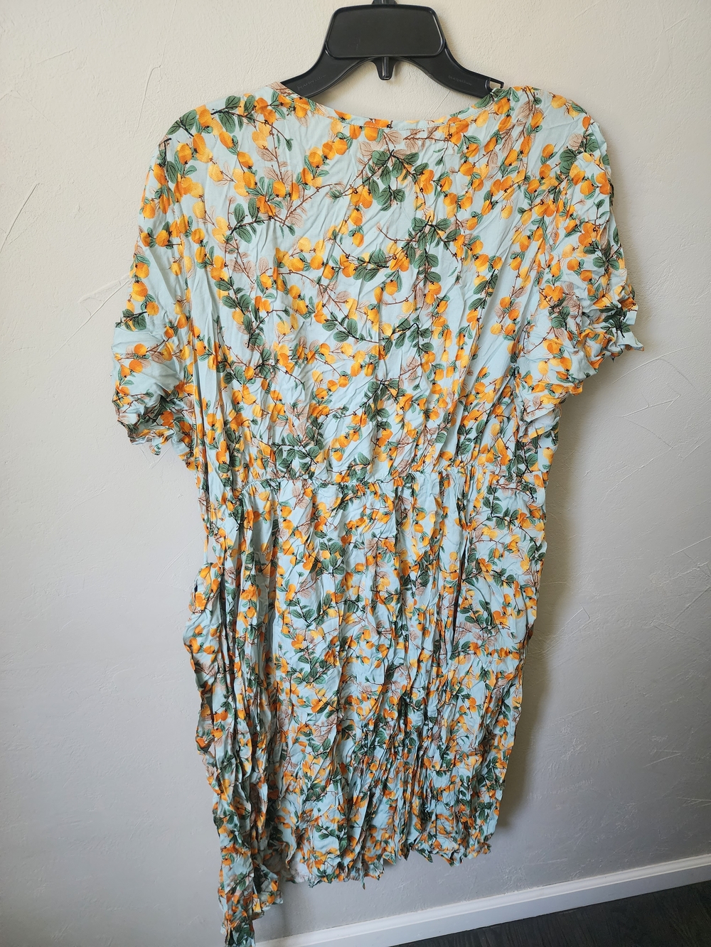 BloomChic Yellow & Mint Floral Wrap-Style Midi Dress Size 3x NWT - Picture 5 of 6
